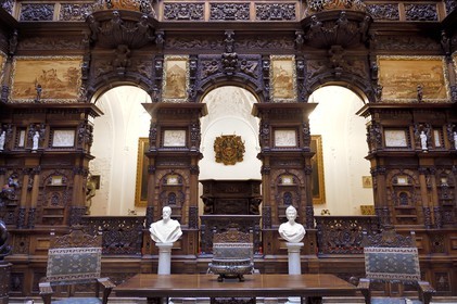 Romania, Wallachia, Sinaia, Peles Castle former royal residence built between 1875-1883 for King Carol I of Romania, the Honour Hall