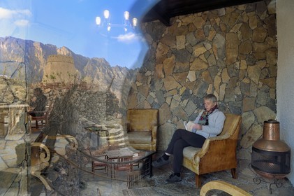 Sultanat d'Oman, Gouvernorat d'Al-Batina du Sud, Hajar occidental, Wadi Mistall, village de Wakan (Wukan), Sama Wakan Heritage Home, chambres d’hotes de charme