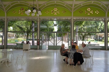 France, Allier (03), Vichy, Hall des Sources appelé aussi la Trinkalle regroupant les quatre sources d'État Grande Grille, Mesdames, Lucas et Chomel