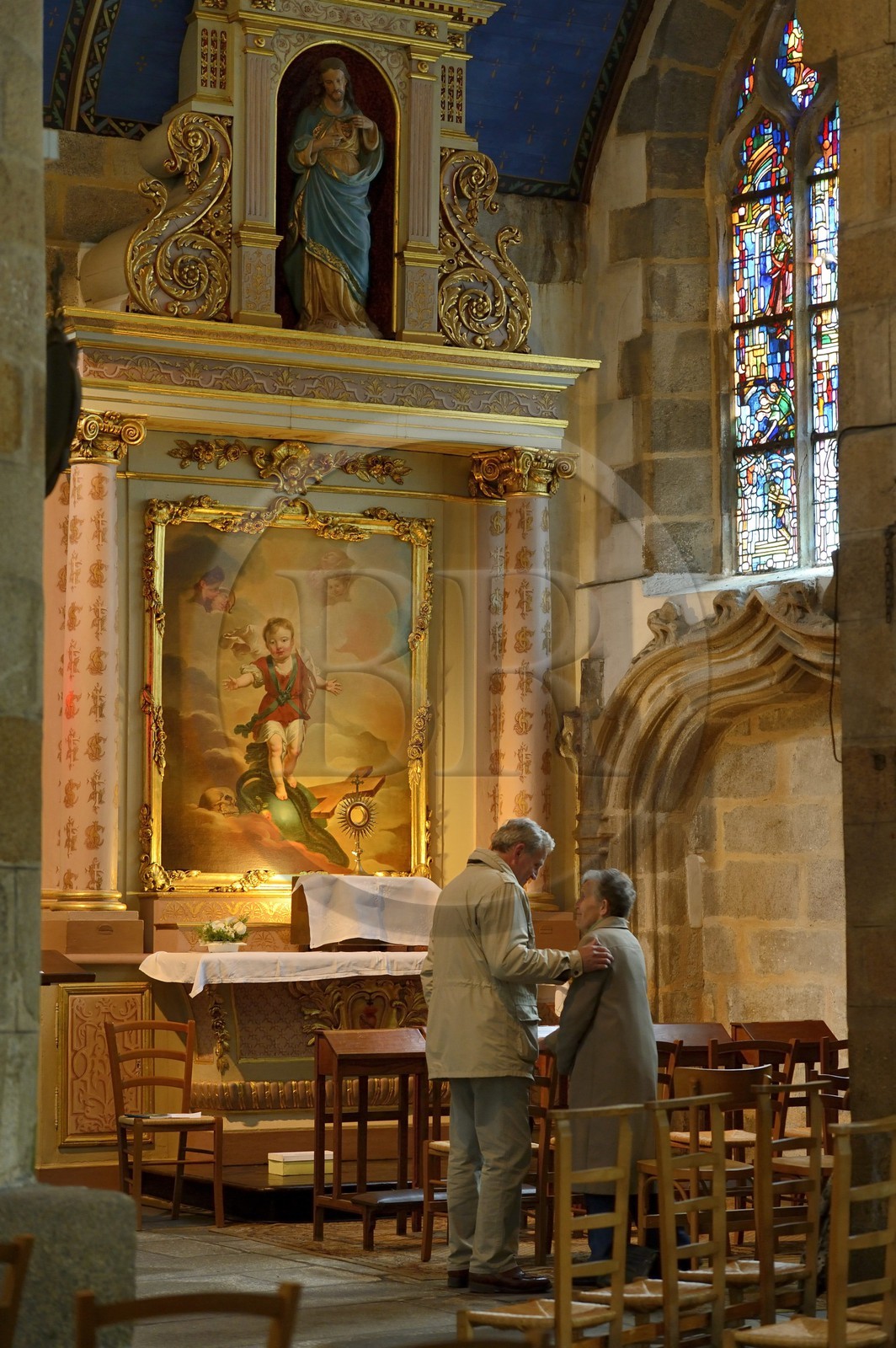 France, Finistere, Morlaix, the Saint-Melaine church
