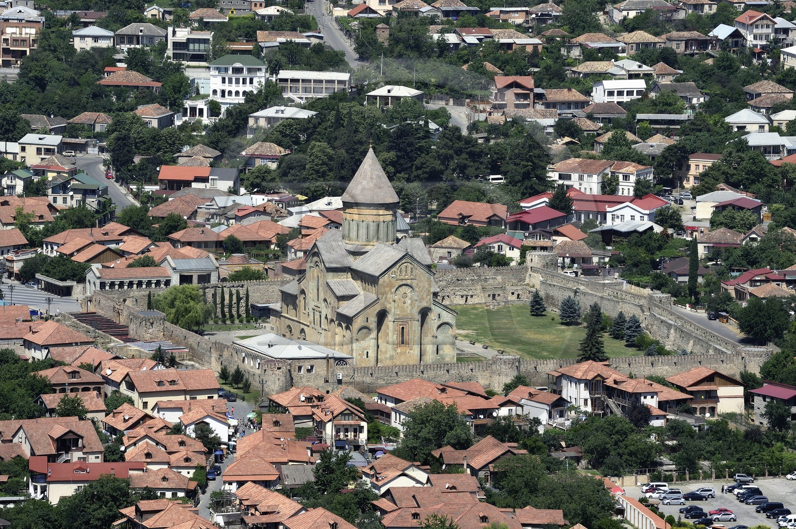 Géorgie, Mtskheta Mtianeti region, Mtskheta, la cathédrale Svetitskhoveli, classée Patrimoine Mondial de l'UNESCO