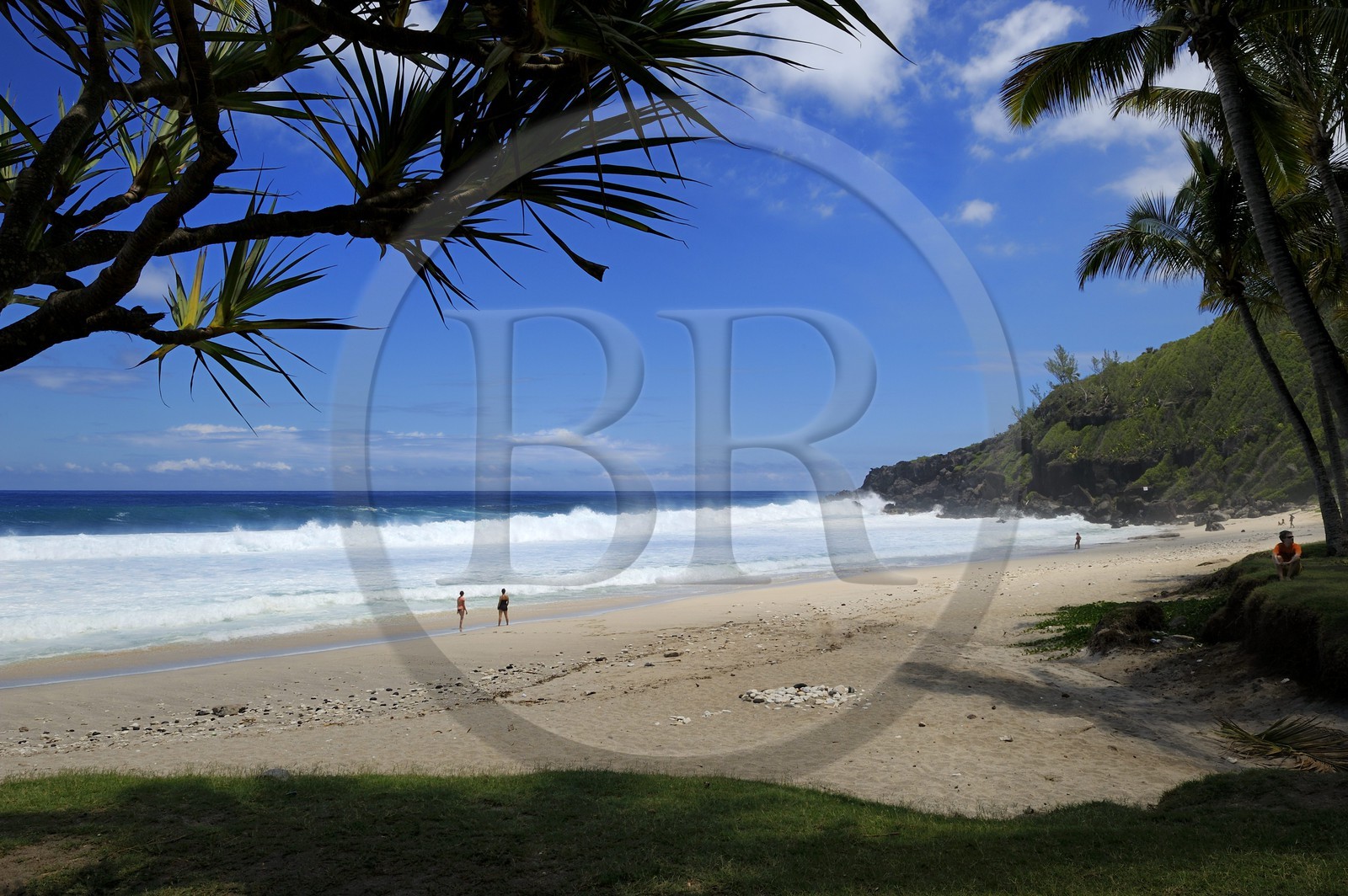France, île de la Réunion, la côte sud, plage de Grand-Anse