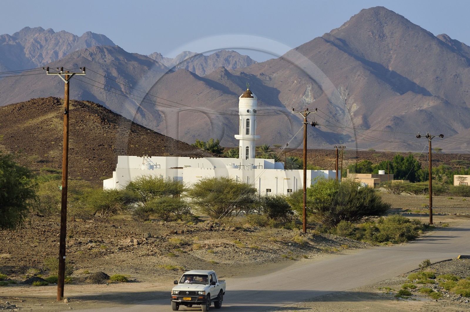 Sultanat d'Oman, gouvernorat de Ash Sharqiyah Nord, montagnes à l'Est de Al Jarda, mosquée