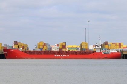 France, Loire-Atlantique (44), port autonome de Nantes Saint-Nazaire, terminal à marchandises et conteneurs de Montoir de Bretagne