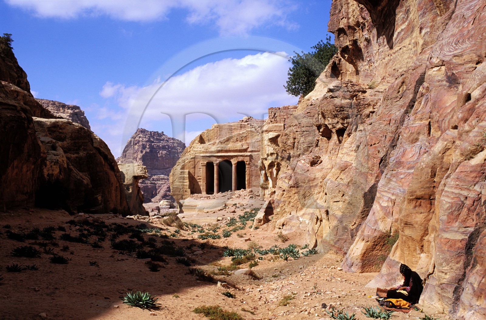 Jordan, Petra, the grave in the garden in Wadi Farasa