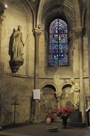France, Paris, Saint Germain des Pres Church, Madonna and Child, unfinished statue of the 13th century