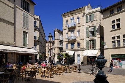 France, Gard, Nimes, the place aux Herbes