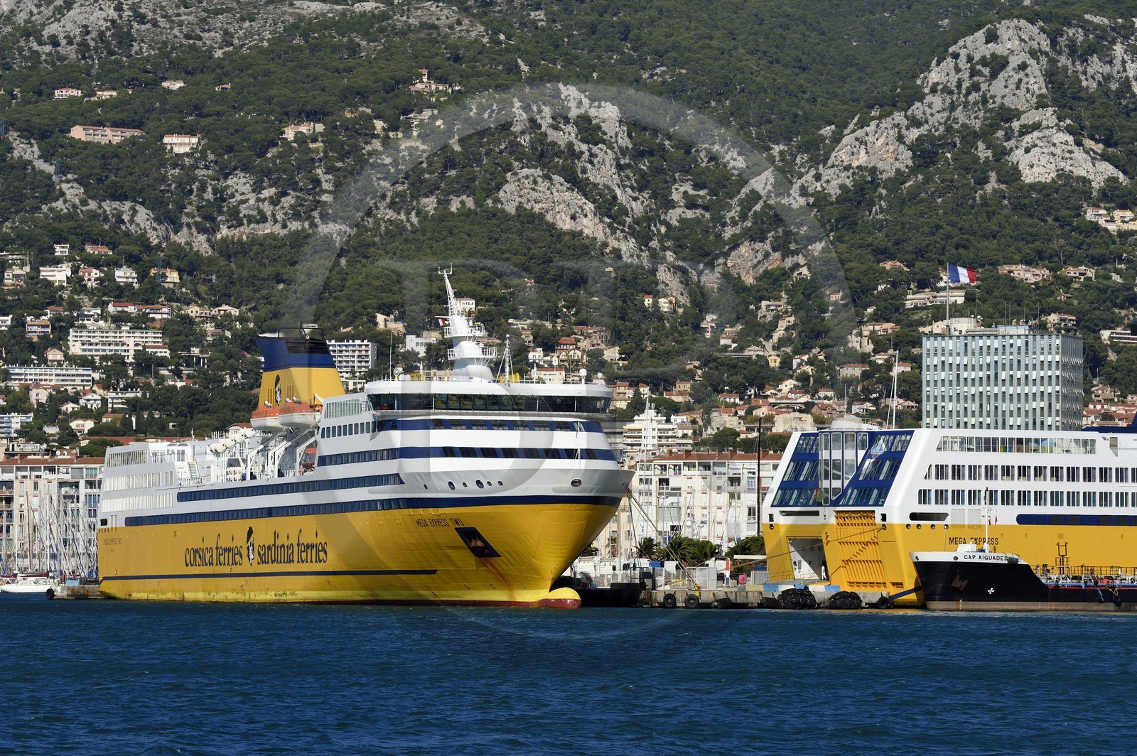 France, Var (83), Toulon, ferry dans le Port Marchand