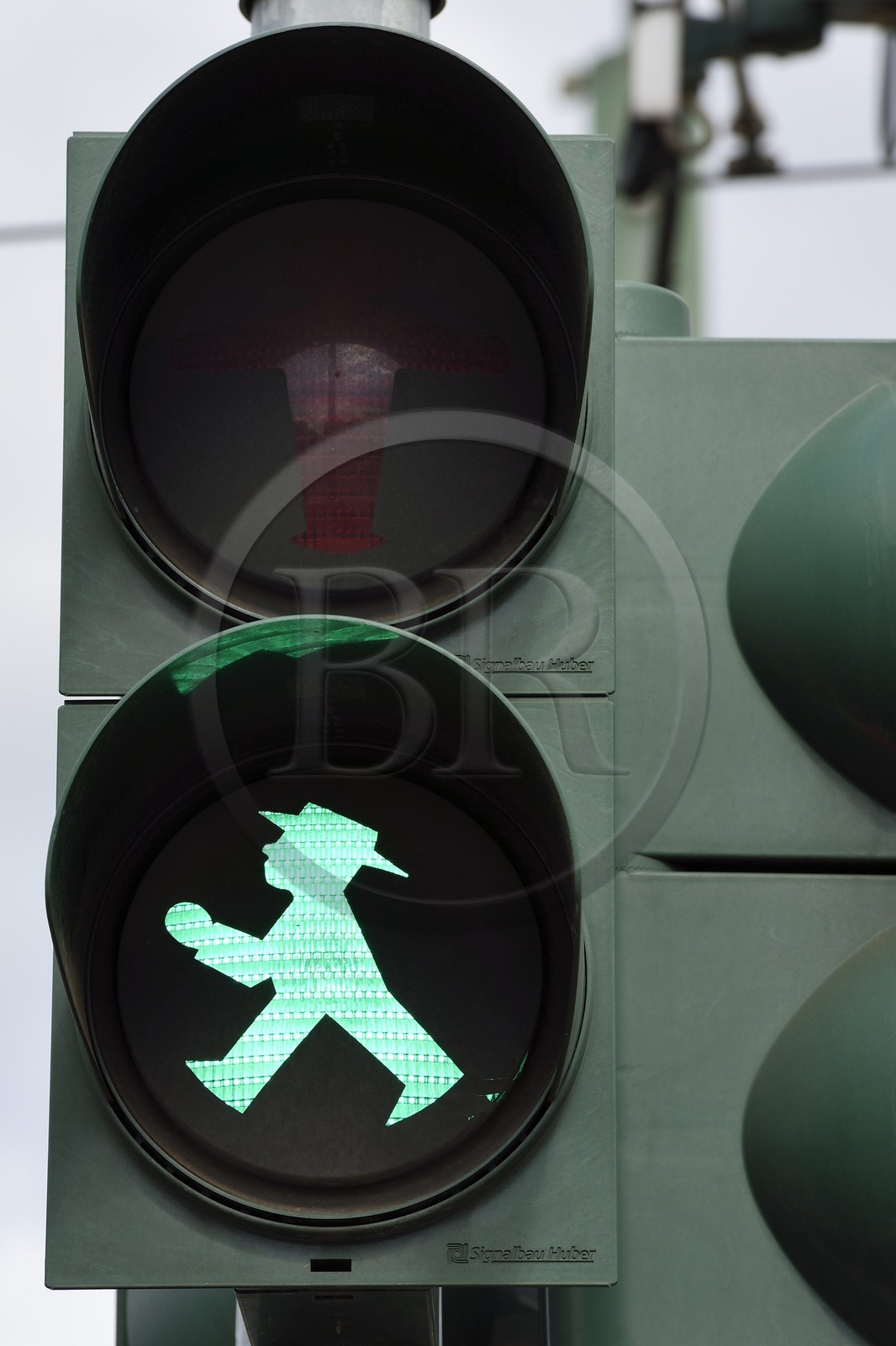 Allemagne, Berlin, Ampelmann, les bonhommes rouges et verts des feux pour piétons de l'ex-RDA