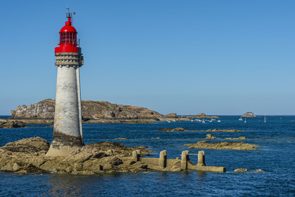 France, Ille-et-Vilaine (35), Côte d'Emeraude, Saint-Malo, le phare du Grand-Jardin