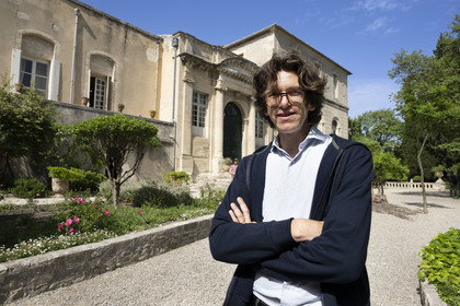 France (30), Gard, Villeneuve-lès-Avignon, les jardins de l'ancienne abbaye bénédictine de Saint André, Gustave Viennet propriétaire de l'abbaye