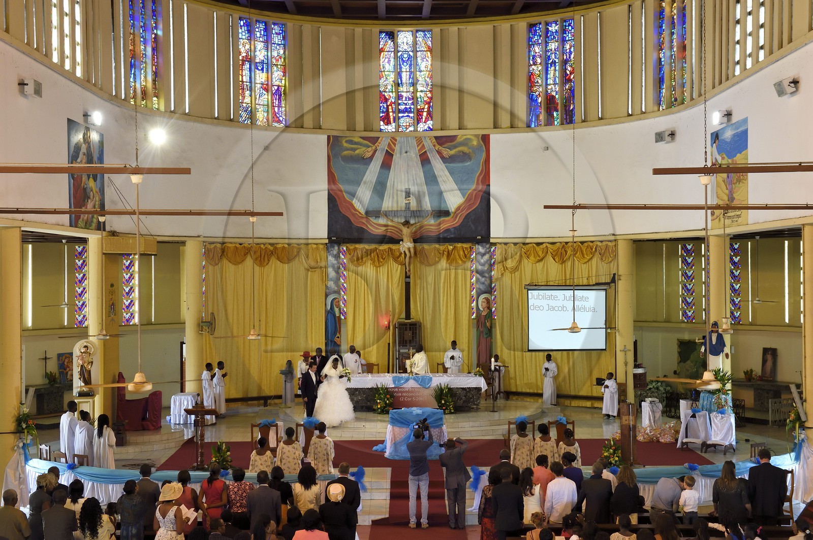 Gabon, Libreville, St. Mary's Cathedral, wedding ceremony