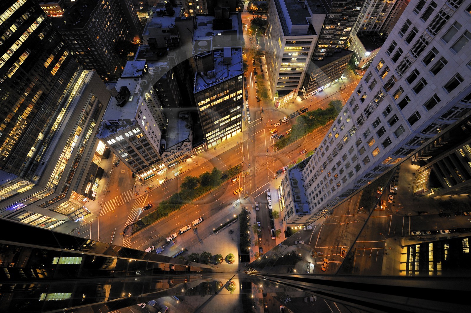 Etats-Unis, New York, Manhattan, broadway depuis le Trump Tower sur Central park west