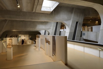 France, Rhone, Lyon, historical site listed as World Heritage by UNESCO, colline de Fourviere, Gallo-Roman Museum of Fourvière built by the architect Bernard Zehrfuss