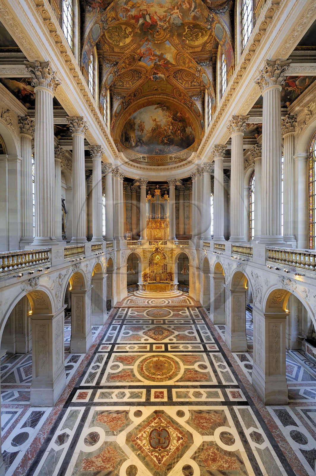 France, Yvelines (78), château de Versailles, classé Patrimoine Mondial de l'UNESCO, la Chapelle Royale, encore utilisée pour des concerts