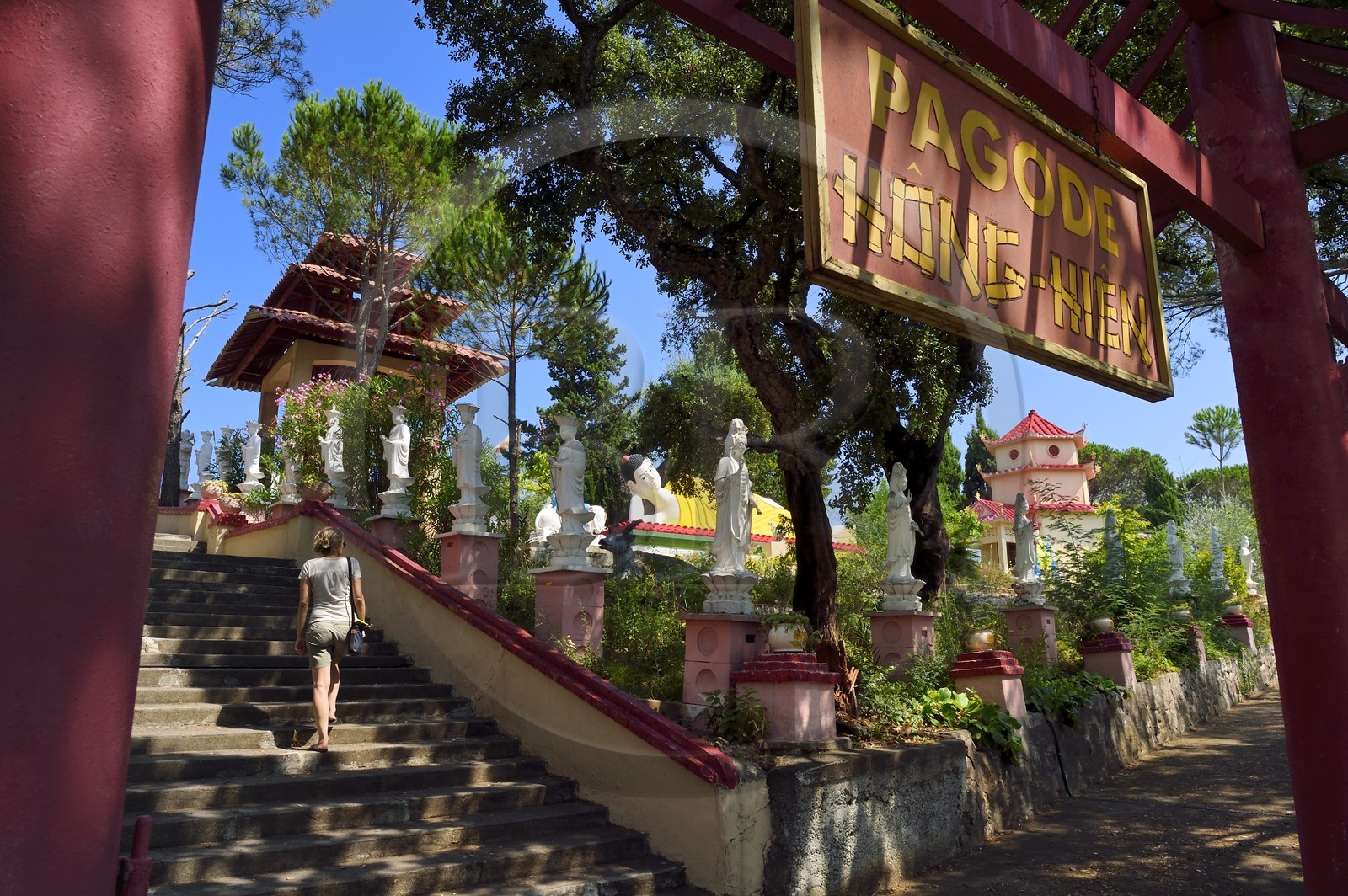 France, Var (83), Fréjus, ancien camp militaire Gallieni, la pagode Hông Hiên Tu, lieu de culte bouddhique édifié en 1917 par les tirailleurs indochinois
