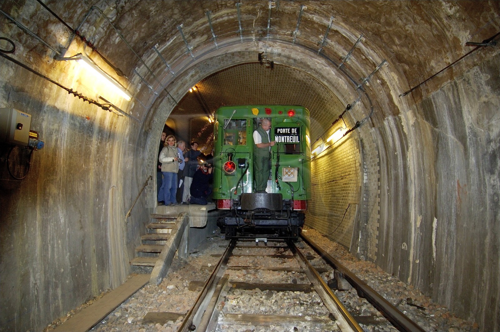 France, Paris, last Metro visit and discovery of the Parisian underground on an old Sprague train