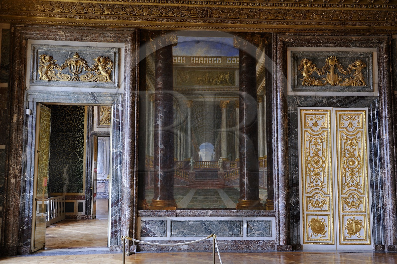 France, Yvelines (78), château de Versailles, classé Patrimoine Mondial de l'UNESCO, les Grands Appartements, salon de Venus