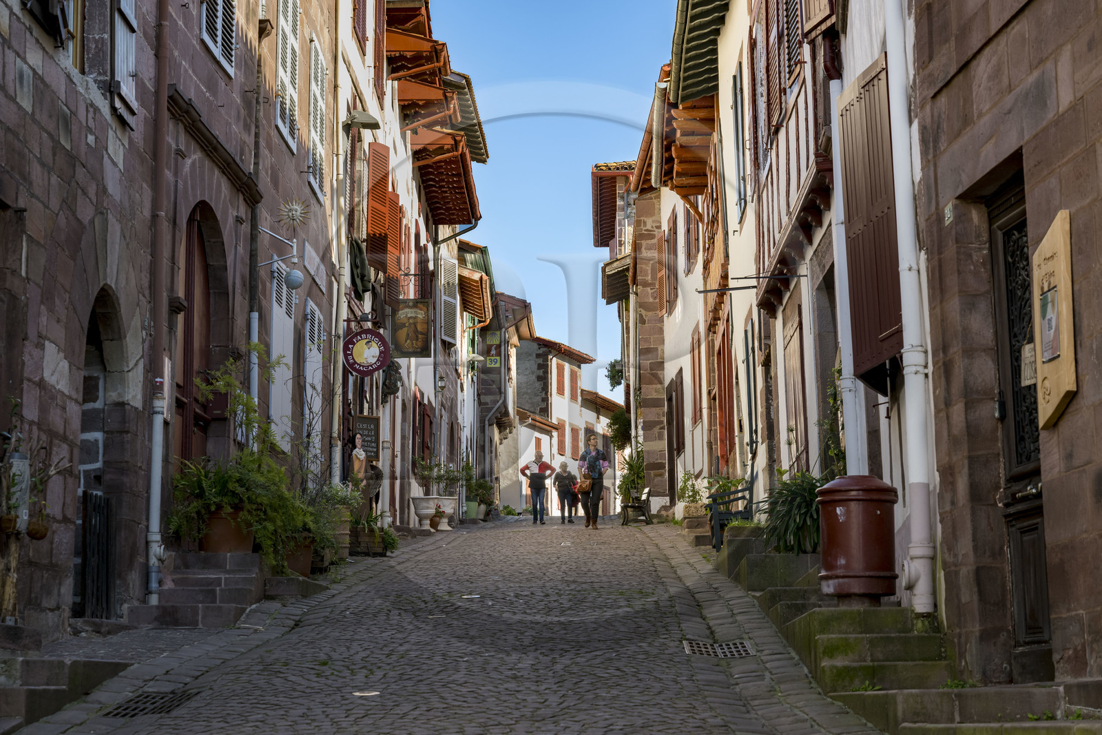 France, Pyrenees Atlantiques, Basque Country, Saint Jean Pied de Port, rue de la Citadelle on the Way of St. James