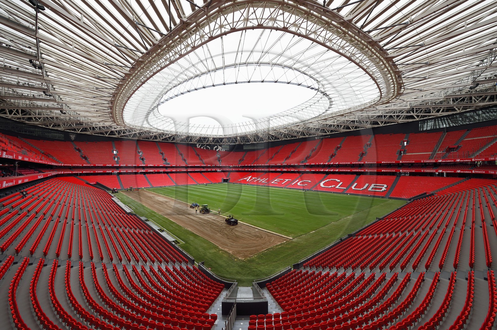 Spain, Basque Country, Biscay Province, Bilbao, the San Mamés Stadium (2013) by architect Norman Foster, headquarters of Athletic Bilbao (Athletic Club)