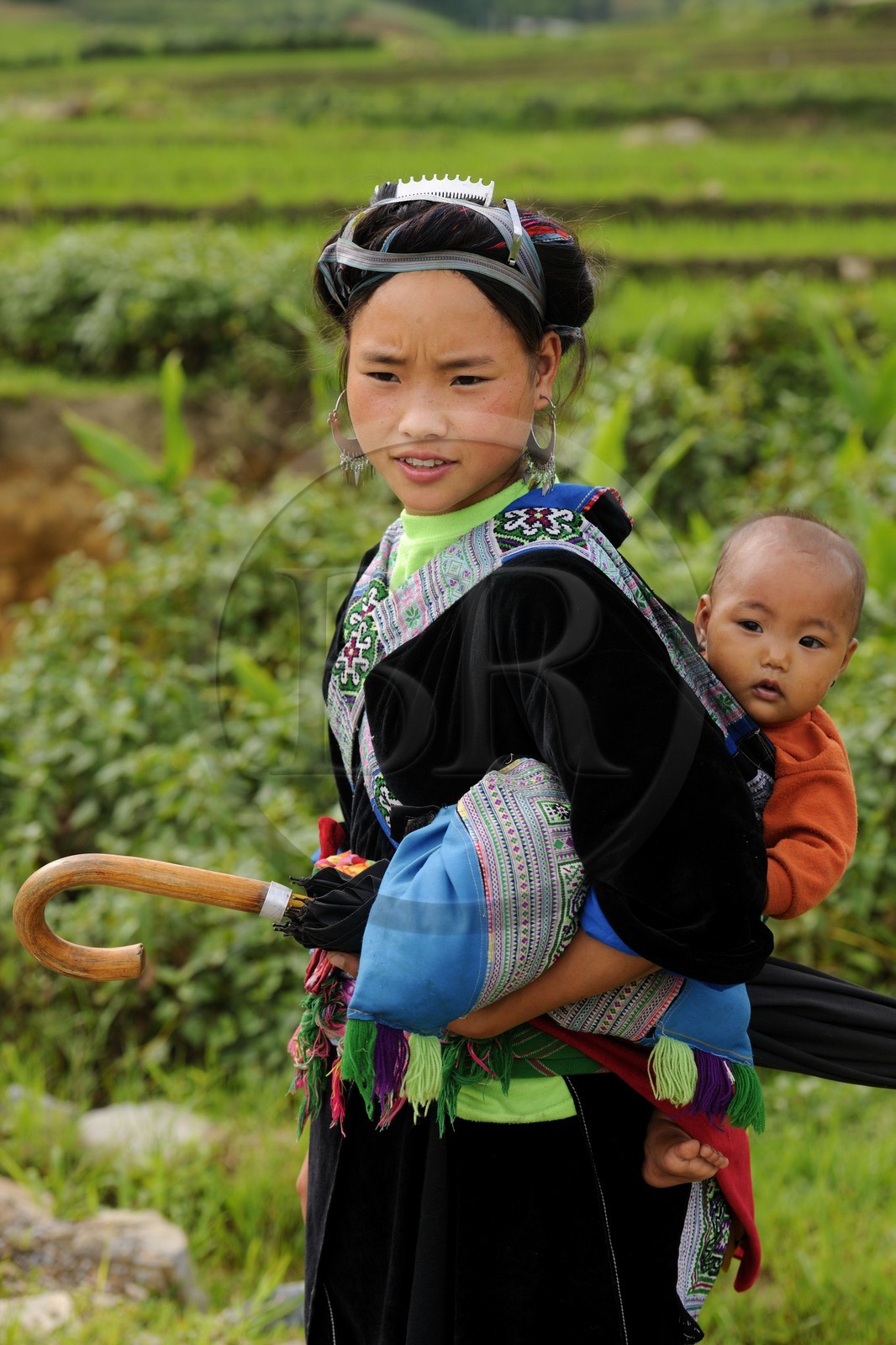 Vietnam, province de Lao Cai, région de Nord-Ouest de Sapa, la minorité Hmong Bleu