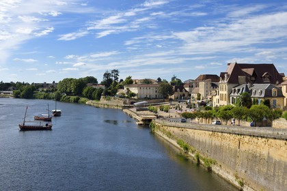 France, Dordogne (24), Bergerac, le Vieux Bergerac et les rives de la Dordogne