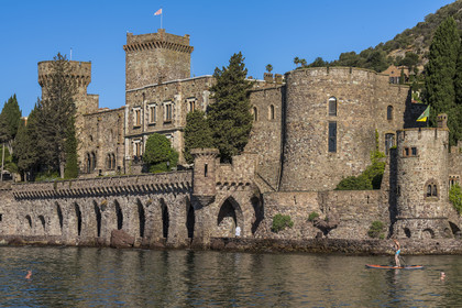 France, Alpes-Maritimes, Mandelieu La Napoule, castle of La Napoule (12th-19th century) largely rebuilt at the start of the 20th century by the American couple Henry and Marie Clews, it now houses the Clews Center for the Arts