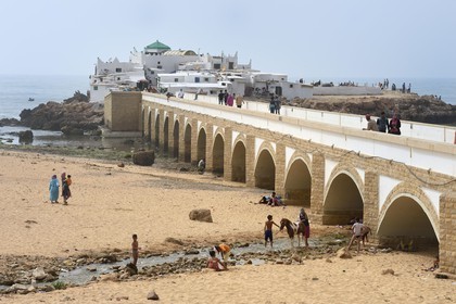 Morocco, Casablanca, island of Sidi Abderrahman on a rock that houses the marabout Sidi Abderrahman koubba