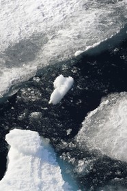 Groenland, cote Nord-Ouest, Smith sound au nord de la baie de Baffin, morceaux de glace de la banquise arctique en train de fondre