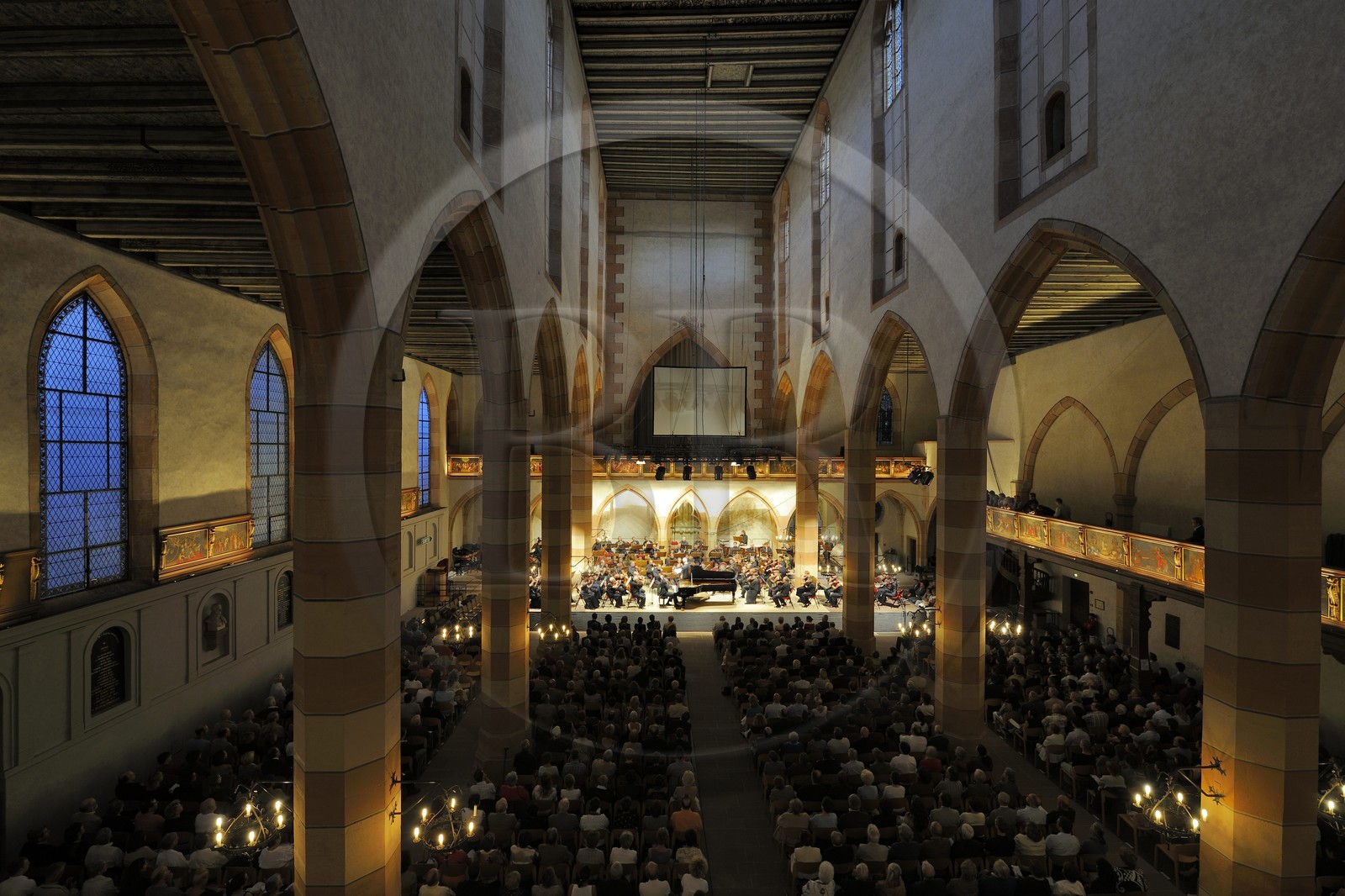 France, Haut-Rhin (68), Colmar, concert de musique classique dans le temple protestant Saint-Matthieu