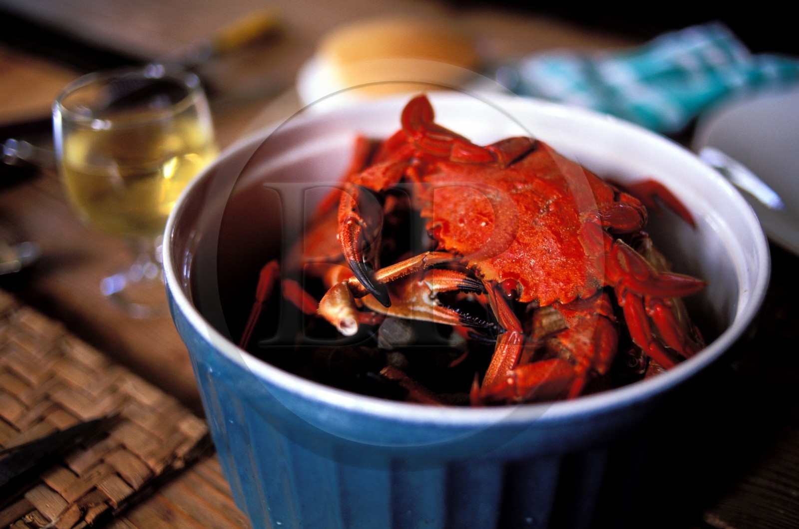 France, Finistère (29), spécialité gastronomique (crabe) servi à Prat-Ar-Coum