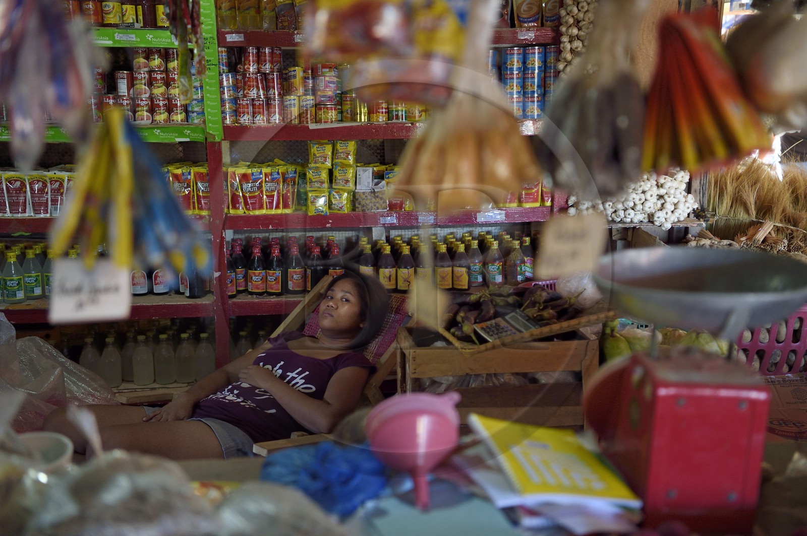 Philippines, Calamian Islands dans le nord de Palawan, Busuanga Island, ville de Coron, marché couvert