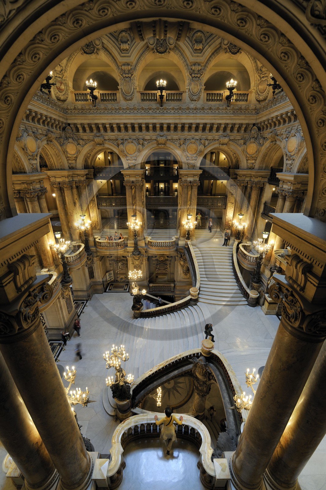France, Paris (75), l'Opéra Garnier, le Grand Escalier