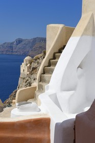 Grèce, Les Cyclades, mer Égée, île de Santorin (Thira ou Théra), village de Oia