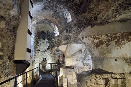 Italie, Sicile, Catane, ville baroque classée au Patrimoine Mondial de l'UNESCO, le théatre romain, le paradoi