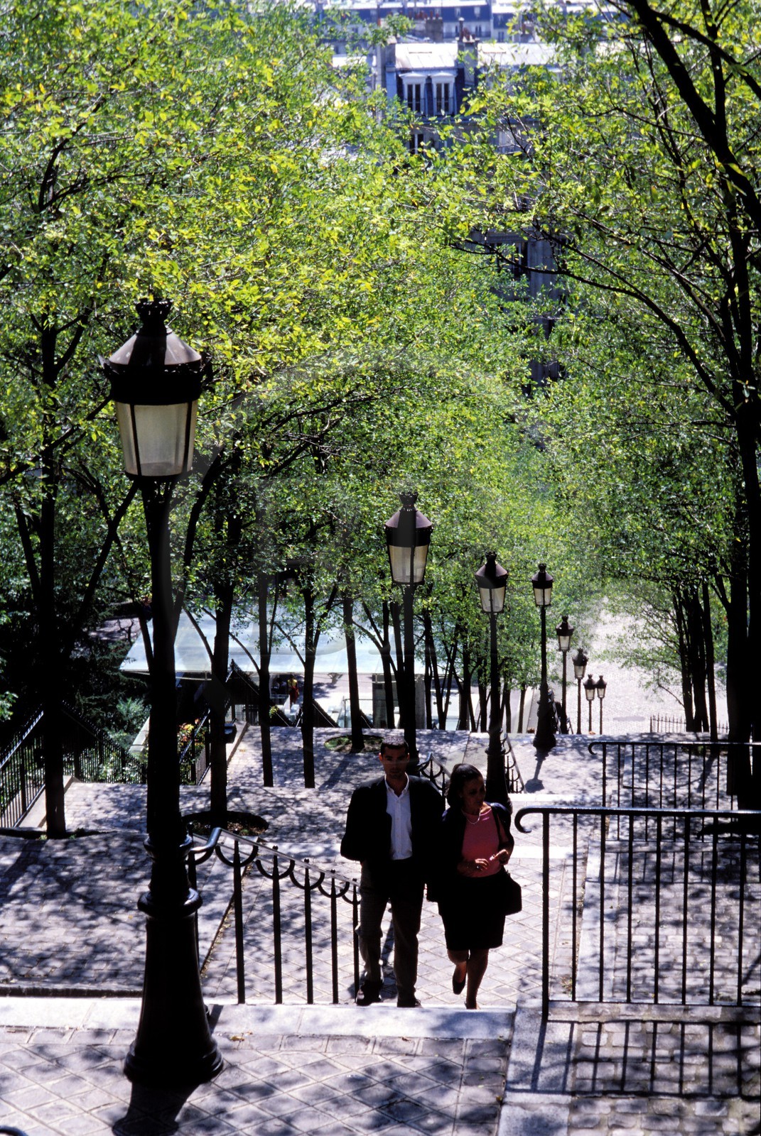 France, Paris (75), les escaliers de Montmartre