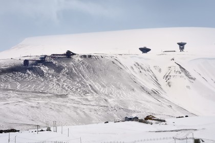 Norway, Svalbard, Spitzbergen, Adventdalen valley near Longyearbyen, the coal mine 7, the only one still in operation