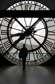 France, Paris (75), musée d'Orsay, la grande horloge Est qui donne sur les Tuileries