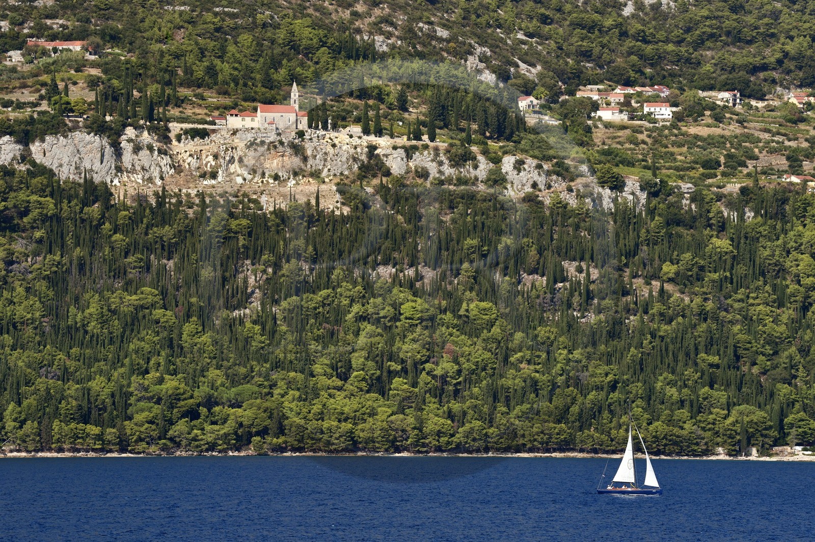 Croatia, Dalmatia, Dalmatian coast, Podgorje, Orebic, Church of Our Lady of the Angels