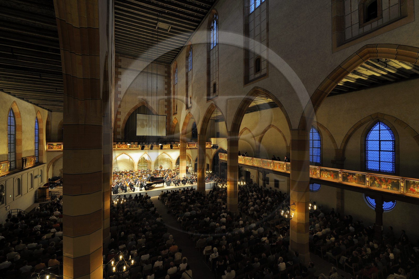 France, Haut-Rhin (68), Colmar, concert de musique classique dans le temple protestant Saint-Matthieu