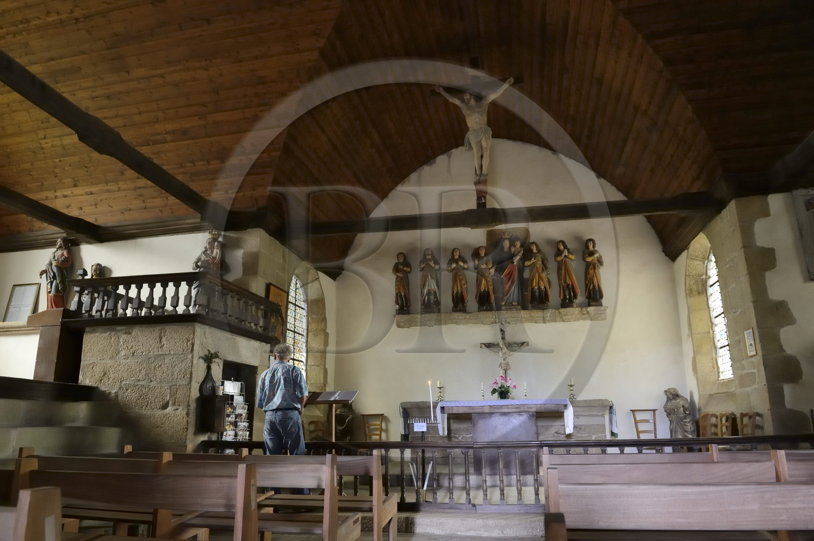 France, Côtes-d'Armor (22), Vieux-Marché, la chapelle des Sept-Saints consacrée aux Sept Dormants d'Éphèse