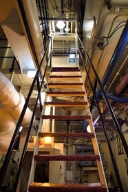 France, Charente-Maritime (17), La Rochelle, le bassin des grands yachts, Musée Maritime, la frégate météorologique France I, la salle des machines