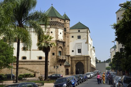 Maroc, Casablanca, quartier des Habous, la Mahkma construit entre 1941 et 1952 par l'architecte Auguste Cadet