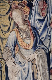 France, Val d'Oise, Ecouen, tapestry of the châteaux d' Ecouen