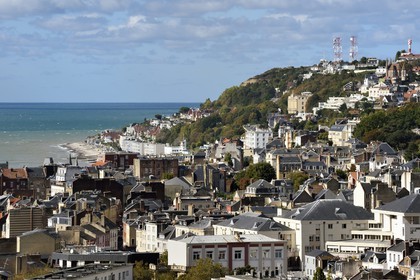 France, Seine Maritime, Le Havre, the hill of Sainte Adresse in background