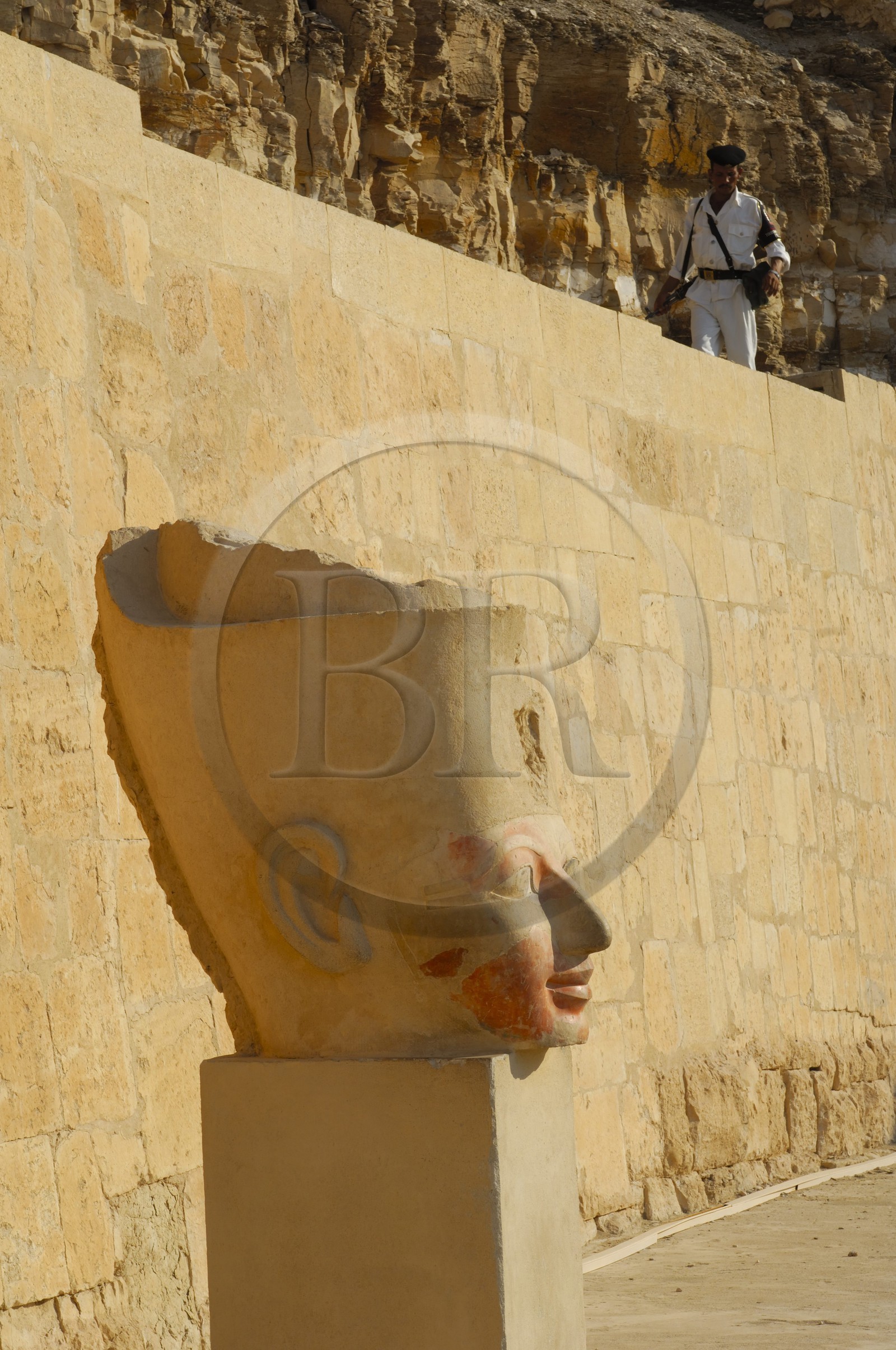 Egypte, Haute Egypte, vallée du Nil, environs de Louxor, nécropole thébaine classée Patrimoine Mondial de l'UNESCO, Thèbes Ouest, Deir el Bahari, temple d'Hatchepsout
