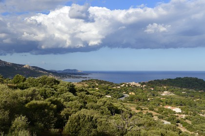 France, Haute-Corse (2B), Balagne, marine de Davia à l'ouest de L'Ile Rousse