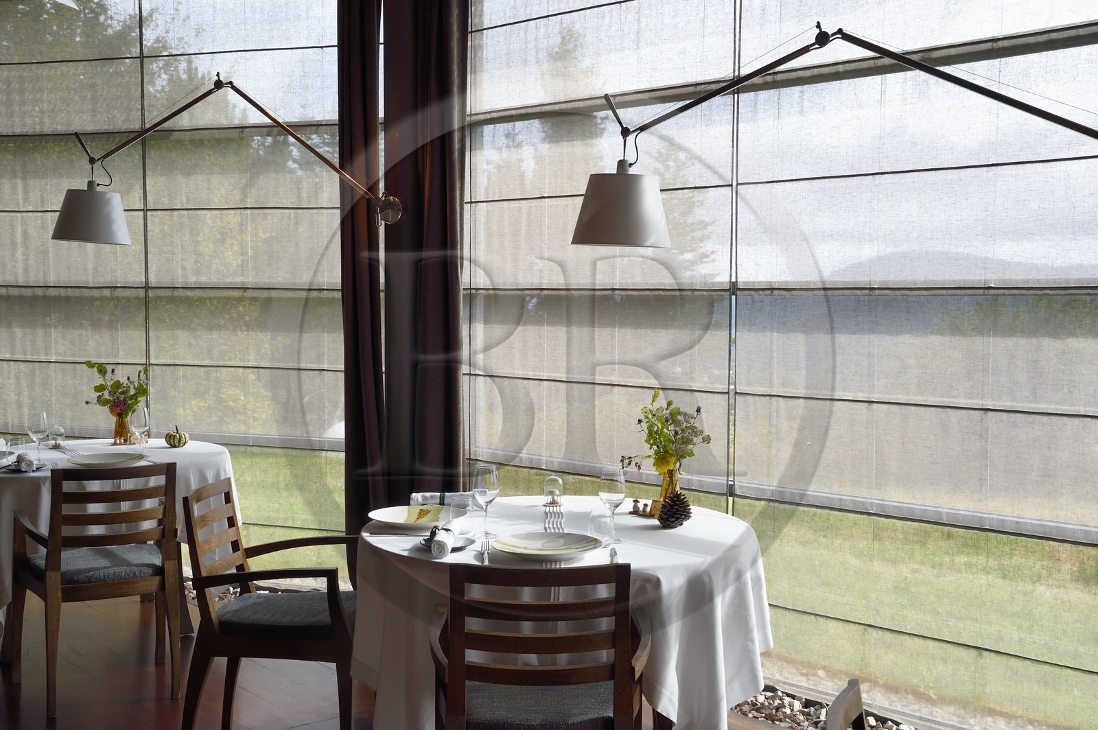 France, Haute-Loire (43), Saint-Bonnet-le-Froid, Restaurant 3 étoiles Régis et Jacques Marcon, la salle