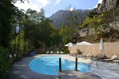 France, Haute Corse, Corte, Restonica valley, Hotel Colonna
