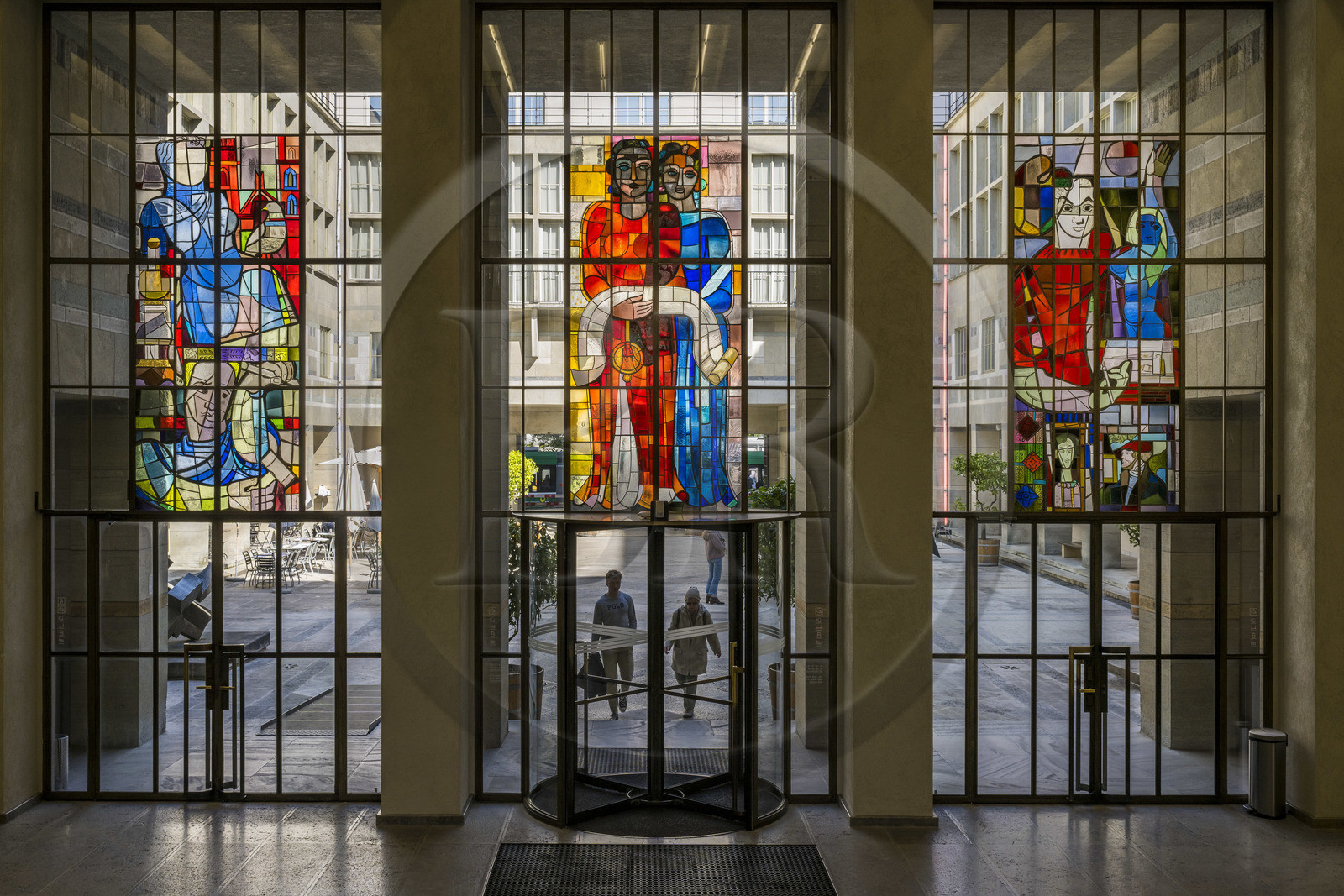 Suisse, Bâle, le Kunstmuseum Basel Hauptbau (musée d'Art) de 1936, le hall d'entrée